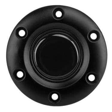 Imagem de Tampa Central do Volante do Carro, Interruptor de Botão de Buzina para Interior do Volante Com 6 Buracos (Preto)
