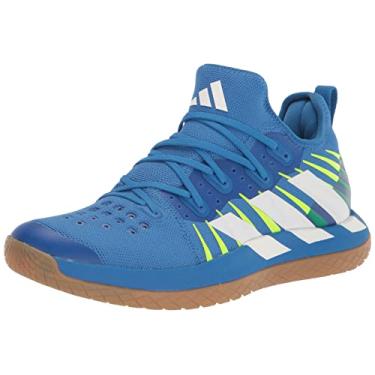 Imagem de adidas Tênis masculino Stabil Next Gen de handebol, Azul royal/branco/limão lúcido, 36
