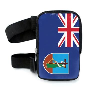 Imagem de Bolsa de coxa com bandeira | Arnês de perna para mulheres | Bolsa de cintura para atividades ao ar livre | Pochete de caminhada de carnaval com alças ajustáveis, Montserrat, One Size, Bolsa de coxa