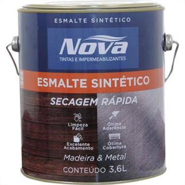 Imagem de Tinta Esmalte. Galao 3,6 Litros Sintetico Nova Preto - NOVA TINTAS