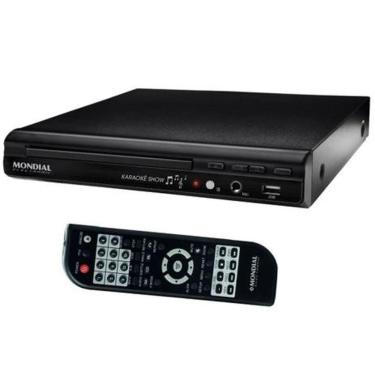 Imagem de Dvd Player Mondial Bivolt Karaoke e Controle Remoto Preto