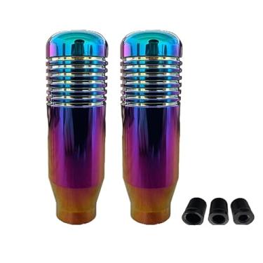 Imagem de Artgol 2 peças (cor neon) manípulos de câmbio e adaptador de substituição para Logitech G29 G920 G923 G27 Driving Force Stick - Manípulo de câmbio ponderado de alumínio - Alavanca de câmbio de marchas
