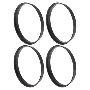 Imagem de INFINAUTO Anéis centralizados de cubo de roda de carro de 79,6 mm a 78,1 mm rodas de policarbonato preto eixo central amortecedor Hubrings 4 peças