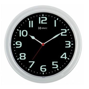 Imagem de Relógio Parede Herweg 660016 283 Branco Verde Fluorescente