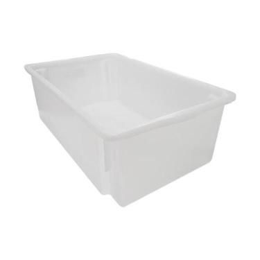 Imagem de Caixa Plástica Branca Sem Tampa S-800 25 Litros Supercron, Prata, Unic