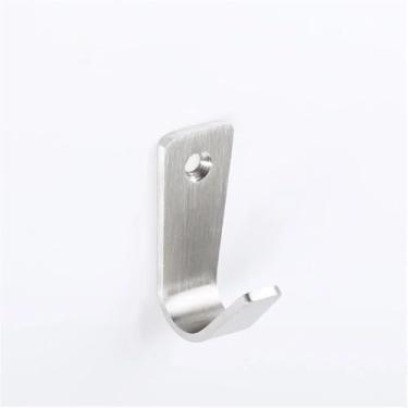 Imagem de 2 peças de ganchos para casacos de metal com furo único, cabideiro para roupas, banheiro, aço inoxidável, ganchos à prova de ferrugem, suprimentos para casa, teto, parede, S, prata, 2 peças