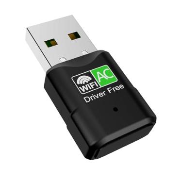 Imagem de AC600 Adaptador USB WiFi para PC, adaptador de rede sem fio sem driver para laptop, 5G/2,4G, banda dupla, alta velocidade, mini dongle wi-fi, mini dongle wi-fi, para PC/laptop/desktop