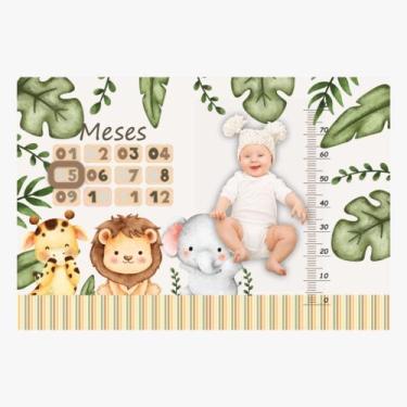 Imagem de Cenario Tapete Mesversário Para Bebe Menino E Menina - Miguel Baby, Sa