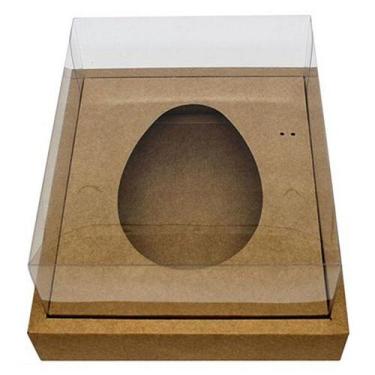 Imagem de Caixa Ovo de Colher com Moldura  Meio Ovo de 350g  23x19x9,7cm  Kraft 