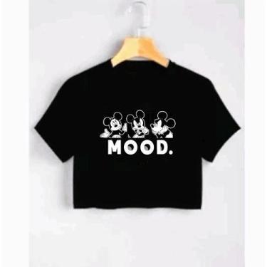 Imagem de Cropped Mickey Feminina infantil e juvenil Camiseta Personagem - loja 