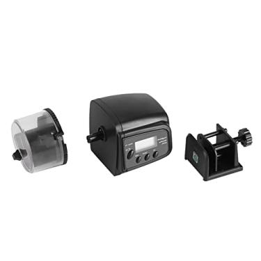 Imagem de Dispensador de alimentador de peixe eletrônico Digital LCD Timer automático Aquário Aquário Máquina de alimentação de alimentos para amantes de peixes Black Plástico 11cm