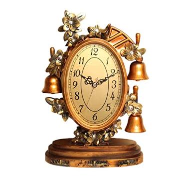 Imagem de Relógio de mesa de quartzo de resina decoração de casa escritório quarto TV armário relógio de mesa mudo relógio de mesa (cor: A, tamanho: tamanho único)