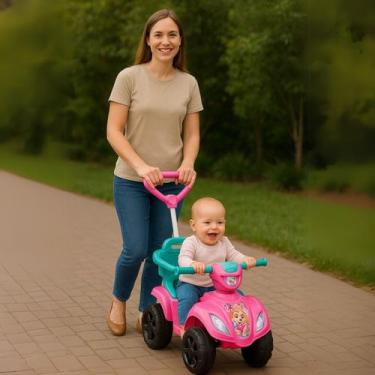 Imagem de Carrinho Passeio Patrulha Menina Canina Rosa Grande Oferta - Kendy Bri