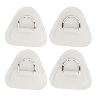 Imagem de MUNEFE 4 PCS BARCO INFLÍVEL D RINGS PACTH, Surfboard D Patch Patch, Aço inoxidável D Pad para barcos infláveis, balsas, tábuas verticais, etc. (Gray)
