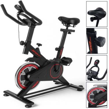 Imagem de Bicicleta Ergométrica Spinning Ahead Sports Vermelha com Monitor  Supo