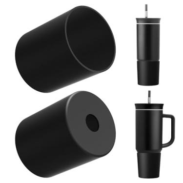 Imagem de Linkidea Pacote com 2 botas de garrafa de água compatíveis com Owala Travel Tumbler 680 g/1,134 g, protetor de capa de silicone antiderrapante para garrafa de água (preto)