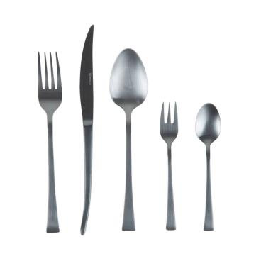 Imagem de Faqueiro Em Inox Berna Preto Fosco Com 30 Peças Wolff