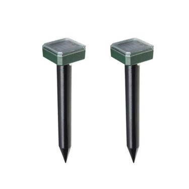 Imagem de Repelente Solar Ultrassonico 2 unidades Pestes  Ratos Roedores Jardim Externo Cobras