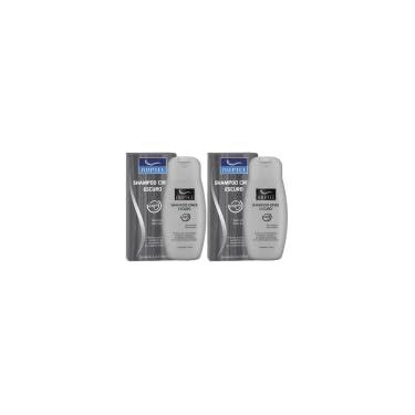 Imagem de Kit 2 Shampoo Cinza Escuro Cabelo Grisalho Profissional Sem Amonia E Oxidantes 120ml