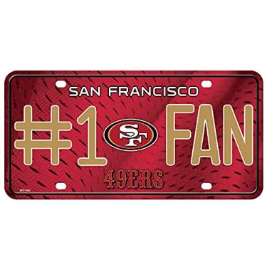 Imagem de Rico Industries NFL San Francisco 49ers #1 Fan Placa de licença de metal