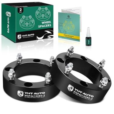 Imagem de YHTAUTO Espaçadores de roda de 4 x 156 mm de 2 polegadas para modelos Polaris: Ranger, Ranger Crew, Ranger Crew XP, RZR, espaçadores de pneu forjado 2 polegadas com pinos M12 x 1,5 furo do cubo de 131 mm, não Hubcentric, 2 peças, preto