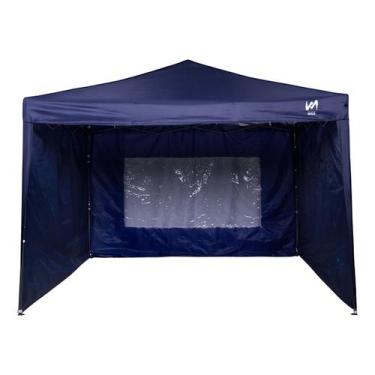 Imagem de Gazebo Dobrável 3x3 Tendas Wild - Praia E Campo 3 Paredes - Azul