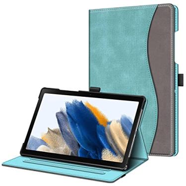 Imagem de Fintie Capa Para Samsung Galaxy Tab A8 10,5 Polegadas Modelo 2022 (Sm-X200/X205/X207), Capa Traseira com Suporte Inteligente de Visualização Em Vários Ângulos com Bolso Auto Wake/Sleep, Turquesa
