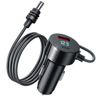 Imagem de ToKismet Cabo De Alimentação Dc Liga Alumínio Starlink Mini, Adaptador Para Acendedor Cigarros Carro 12V-24V Com Usb-C E Tipo-C, 3 Portas Carregamento, Display Voltagem Led, À Prova D'Água M/10 Pés,