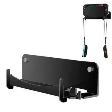 Imagem de Easecos Suporte de prateleira de parede compatível com console Switch 2 e adequado para controle Joycon, suporte de montagem de prateleira de acrílico para economia de espaço, suporte de acessório de