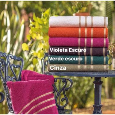 Imagem de Toalha de Banho Bem estar 80cm x 1,50m - Atlântica, Violeta escuro