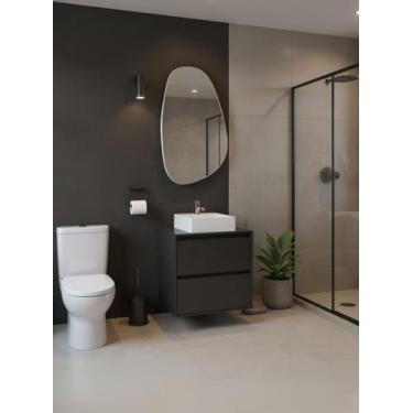 Imagem de Gabinete para Banheiro com Cuba e Espelho Organico 60cm Mdf Dubai - On