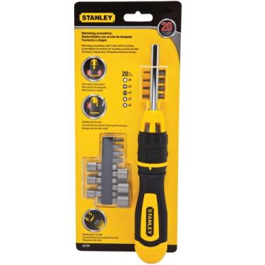 Imagem de Conjunto de Chaves de Fenda STANLEY Multibit Ratcheting - 20 Peças - 6