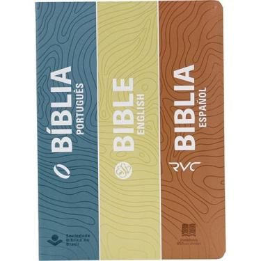 Imagem de Bíblia Trilíngue - NAA/ESV/RVC - colorida - SBB