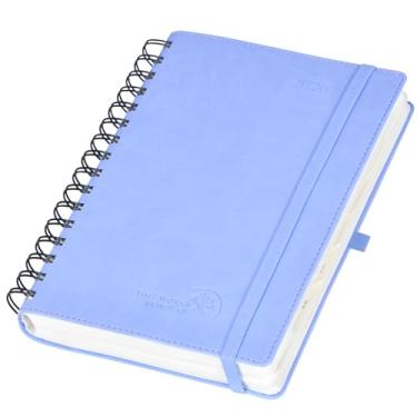 Imagem de POPRUN Agenda diária 2026, uma página por dia (Médio 15 x 21 cm) - Calendário de 12 meses com compartimentos de hora em hora, bolso interno, abas mensais, porta-canetas TJ - Centáurea