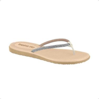 Imagem de Tamanco Feminino Rasteiro Beira Rio Creme, Creme silver, 37