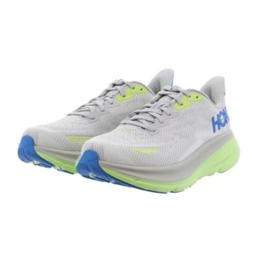 Imagem de HOKA Tênis masculino Clifton 9, Poeira estelar/cobalto elétrico, 8.5 Wide