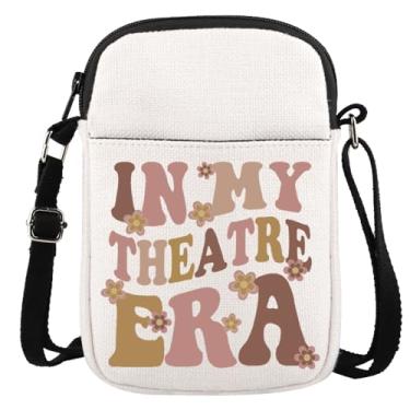 Imagem de Theatre Life Rehearsal Gift Drama Theater Gift In My Theatre Era Theatre Theatre Bolsa tiracolo com zíper para ator e intérprete, Theatre Era Cr, Multifuncional