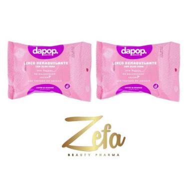 Imagem de Kit 02 Lenço Demaquilante E Limpeza Com Aloe Vera - Dapop