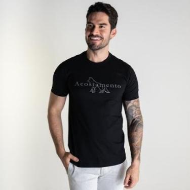 Imagem de Camiseta Acostamento Casual Wolf Preta-Masculino