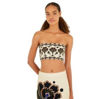 Imagem de Top Reto Farm Rio Floral Arabasque Feminina-Feminino