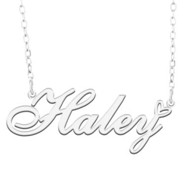 Imagem de A168A Colar de nome personalizado personalizado personalizado colar de nome banhado para mãe filha amizade feminino dia dos namorados aniversário de Natal ano novo, Metal, Sem pedras preciosas