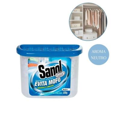 Imagem de Evita mofo bolor guarda roupa sanol original 100g desumidificador arma