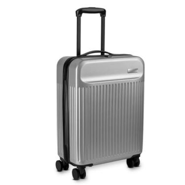 Imagem de Mala de Viagem com Rodas Giratórias 360°, 40L, Rígida, Prata, USB, TSA, 55x25x21cm