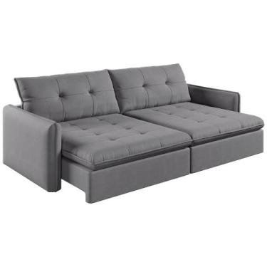 Imagem de Sofá Retrátil e Reclinável Lavanda 2,20M Linho - Blossom Casa, Cru 232