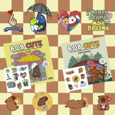 Imagem de Kit BOB CUTE – Dorama + Capivárias: Ilustrações autênticos + Adesivos