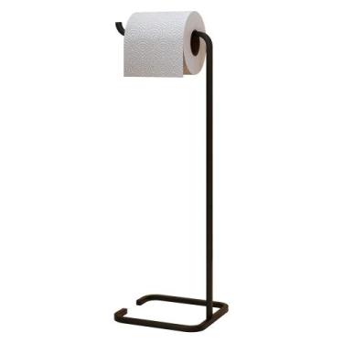 Imagem de Papeleira Porta Papel Higiênico Eleganza Metal Preto - Pallazio