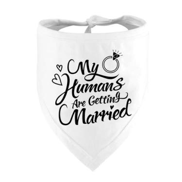 Imagem de Presente de noivado Dog Bandana Dzmodz Meus humanos estão se casando