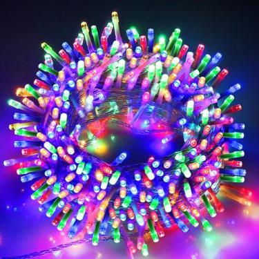 Imagem de Luzes de corda de Natal VTECHOLOGY 66 pés 200 LEDs multicoloridos