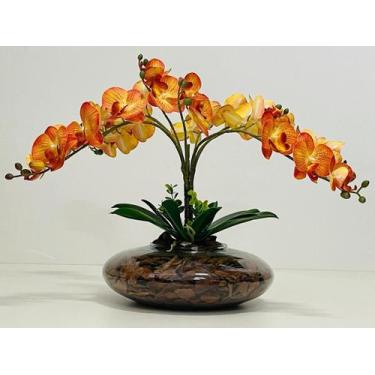 Imagem de Arranjo Flores Orquídea Com Vaso Grande - Coral 3D - La Caza Store