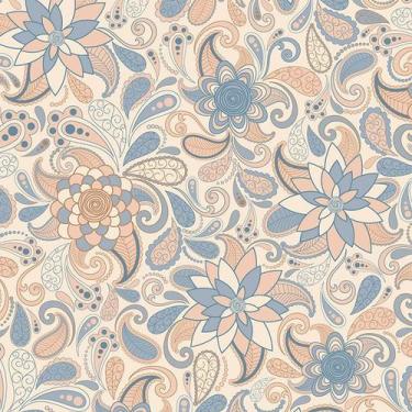 Imagem de Papel de Parede Adesivo Arabesco Rosa e Azul - 005 - Multimpressão